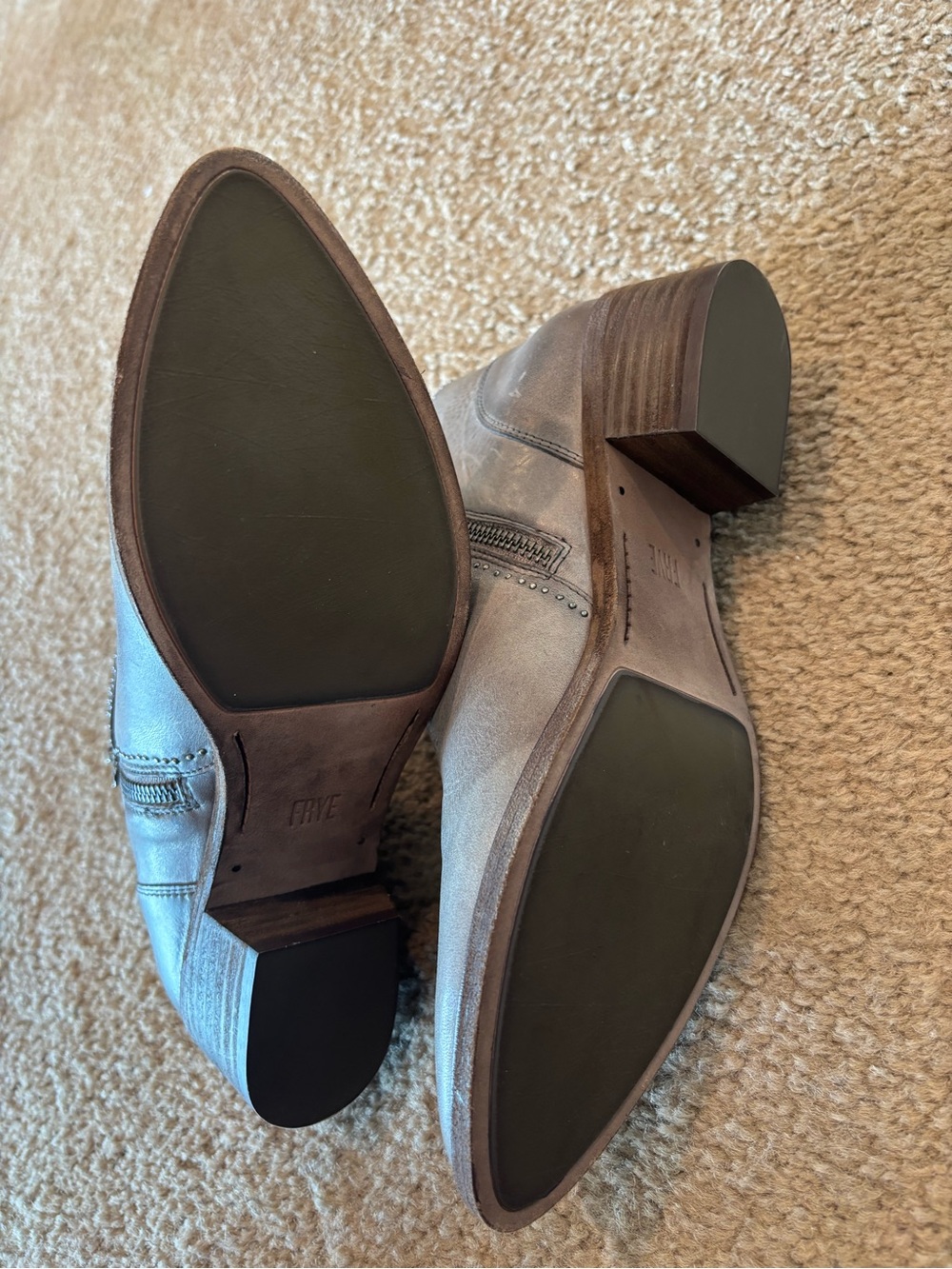 Women’s Frye Gray Leather Deco Western Boots